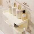 Hair dryer holder - no drilling required, wall-mounted hair dryer rack for bathroom, hair dryer organizer shelf