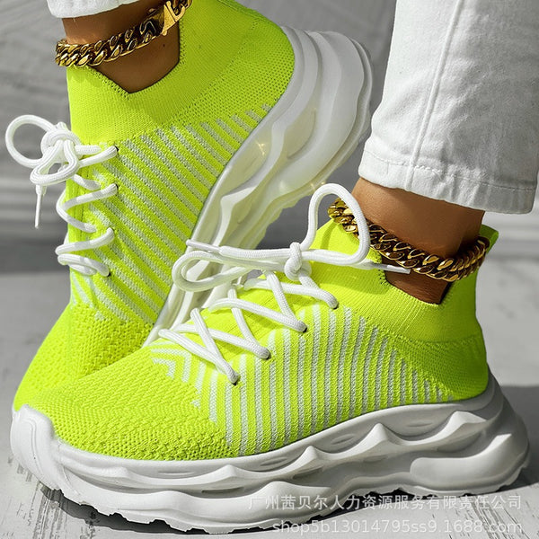 LZT8227 casual sports women's shoes fly-woven sports shoes