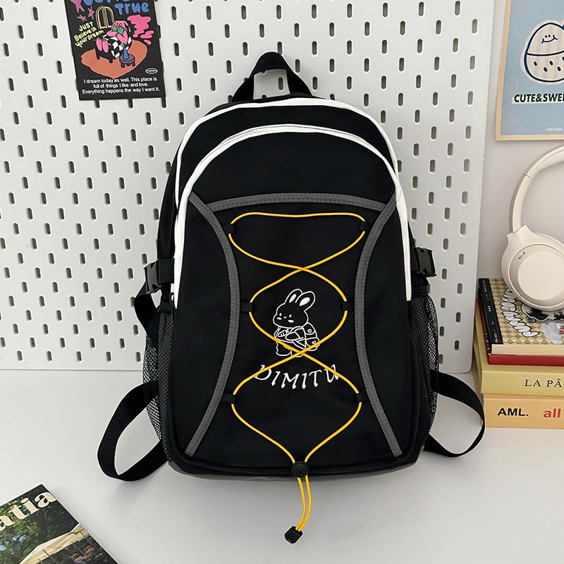 New schoolbag female college student niche design ins simple and versatile junior high school student backpack leisure travel backpack