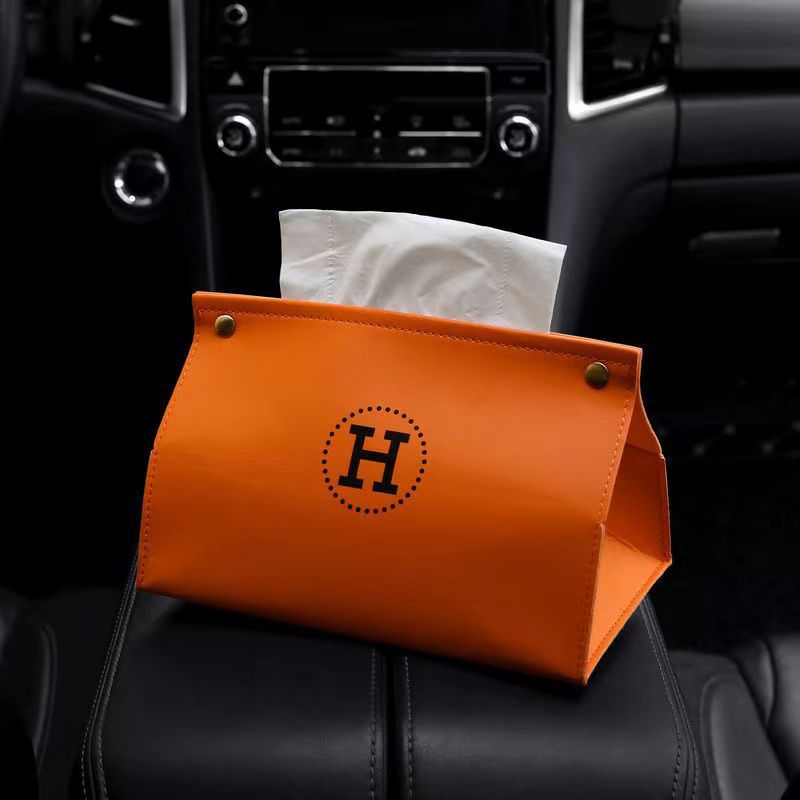 Nordic ins high-end explosion light luxury leather home pumping carton creative living room bedroom car Internet celebrity tissue box