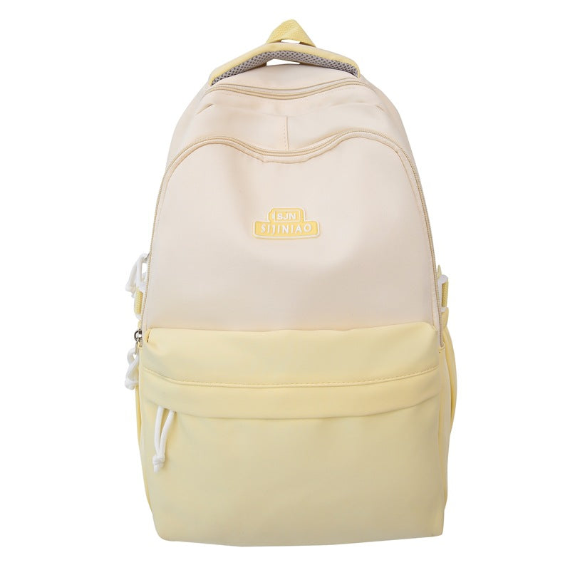 New schoolbag women's Korean version backpack campus style junior high school high school student schoolbag women's simple large-capacity backpack