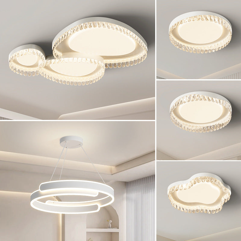 Ceiling light, cream wind highlight full spectrum eye protection, smart bedroom, study, simple modern lighting combination package