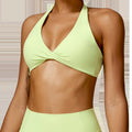 Cloud-feel breathable halter back yoga bra top - compression outdoor sports running fitness apparel 8503