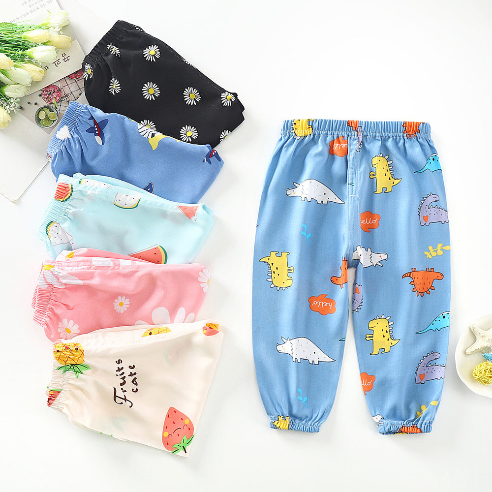 Kids' mosquito-proof pants: summer baby bloomers, toddler & child long pants, breathable air conditioning pants for boys & girls