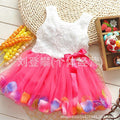 new korean style girls' dress - ethereal petal print, perfect for export. wholesale and dropshipping available