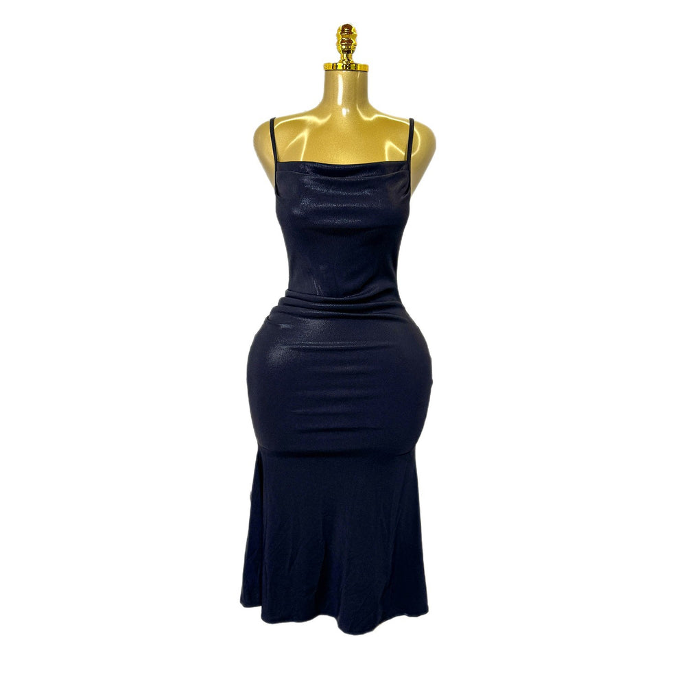 Summer sexy sheer suspender dress - elegant, backless, new arrival - slim fit, low-cut maxi dress