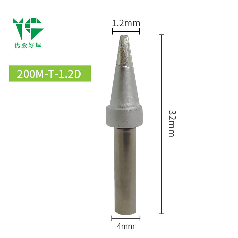 203H electric soldering iron head 90W high frequency welding table 200 Luo iron head pointed nozzle horseshoe K knife head welding table nozzle universal matte
