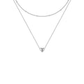 European and american cross-border hot-selling layered small fluffy heart pendant necklace heart classic simple versatile clavicle chain wholesale