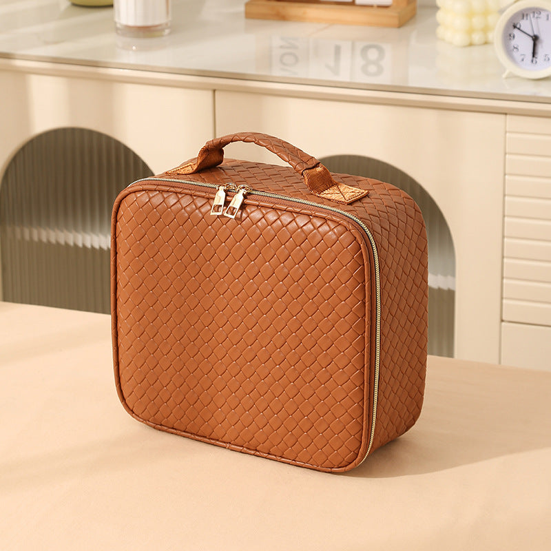 Beilian large-capacity cosmetic bag portable travel high-value cosmetic case with mirror classification cosmetic storage box