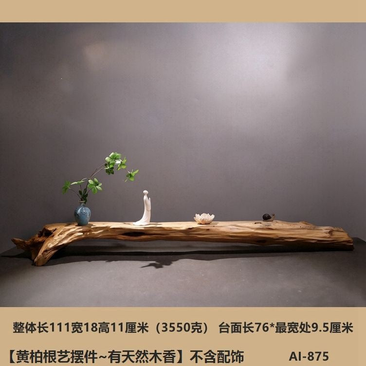 Weathered dead wood ornaments 2 thuja root carving bonsai bottom base tea ceremony tea room tea table dry tea table