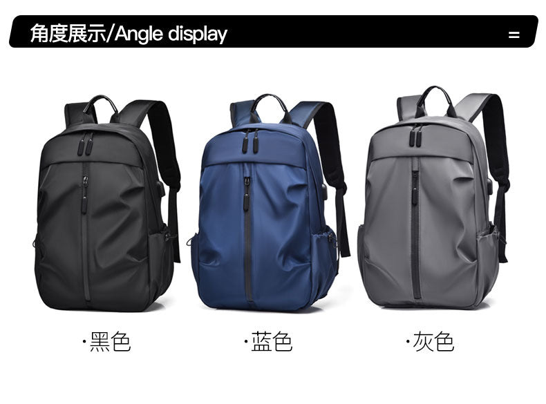 Business and leisure computer backpack Korean version of casual fashion backpack junior high school student schoolbag can be printed logo