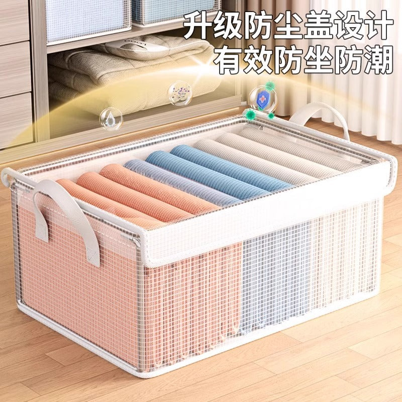 Customized storage box Transparent PVC wardrobe drawer storage sorting Layered storage Household clothes pants storage box