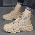 Boots men's shoes spring high-top british style retroworkwear boots thick solewaterproof outdoor hiking desert combat boots