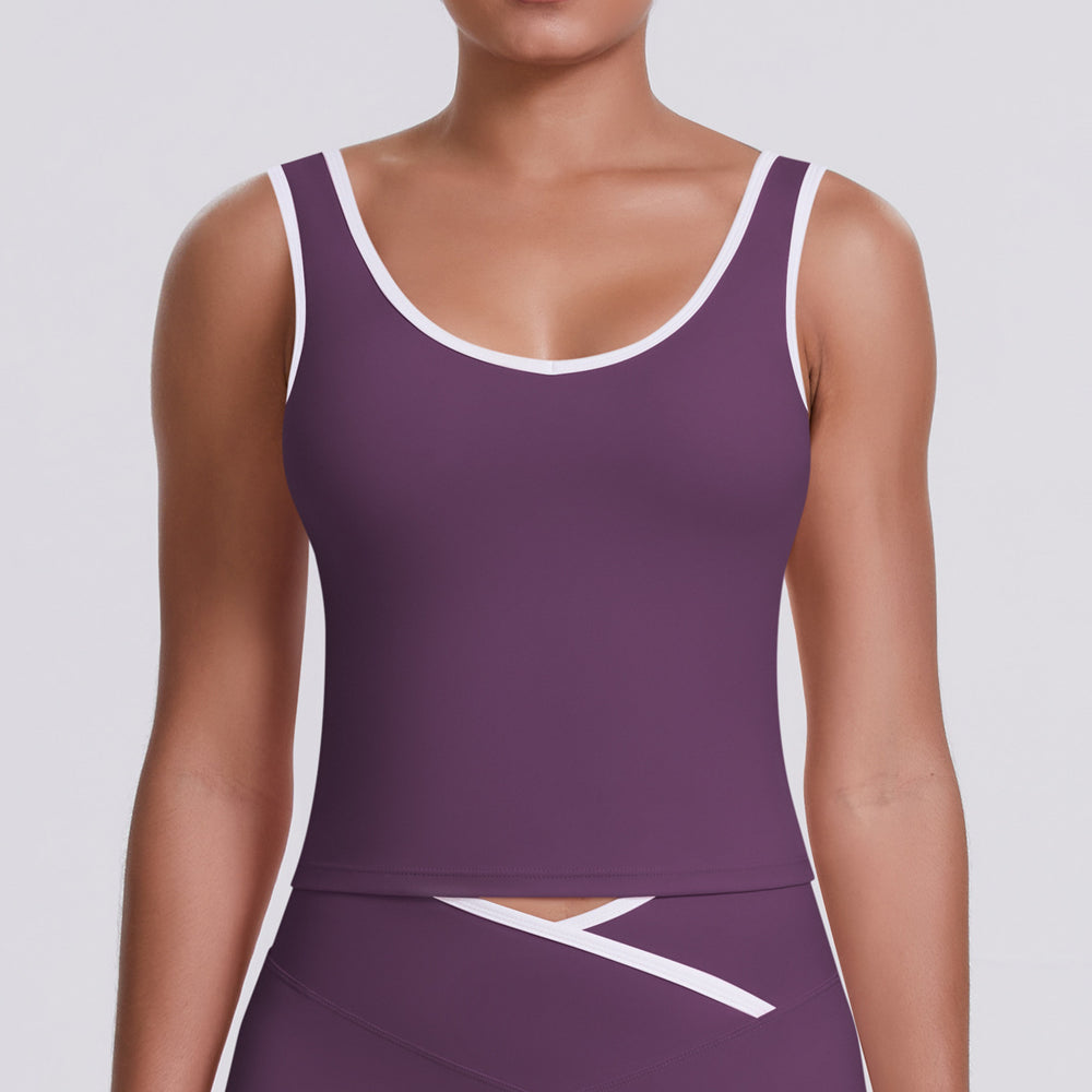 New arrival nude contrast colorpatchwork yoga clothes quick-drying tight butt lifting sports multi-piece set outdoor running fitness suit