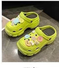 2024 new arrival croc shoes summer women's outwear thick solecute non-slip fashionpopular breathable toe slippers