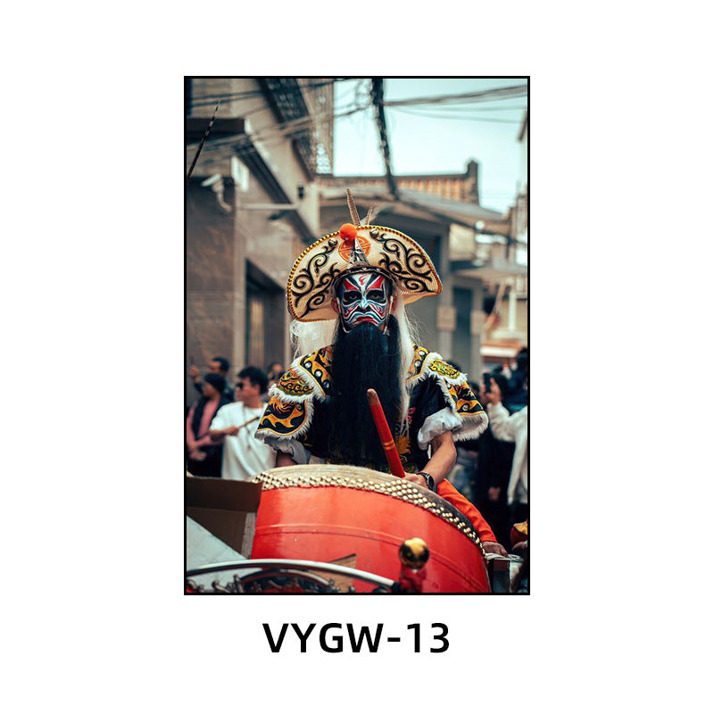 Chaoshan English song and dance decorative painting restaurant hotel box ethnic characteristics traditional culture hanging painting hot pot shop mural