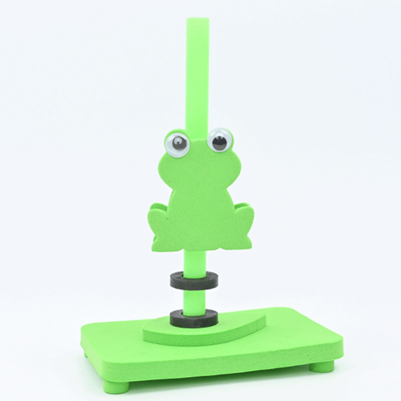 Leaping Frog, Elastic Frog Science Small Experimental Science Small Production Handmade DIY Puzzle Teaching Utensils Materials