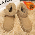 Northeastern snow boots for men winterfleece-linedheattech large cotton shoes for men fur all-in-one cold-proof bread shoes non-slipwaterproof