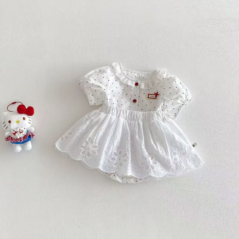 Summer sweetheart outfit: baby romper dress set - adorable summer style for your little girl