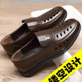 New arrival business hole cool leather shoes men's casual wedding groom british sandals summer breathable youth pointed toe men's shoes