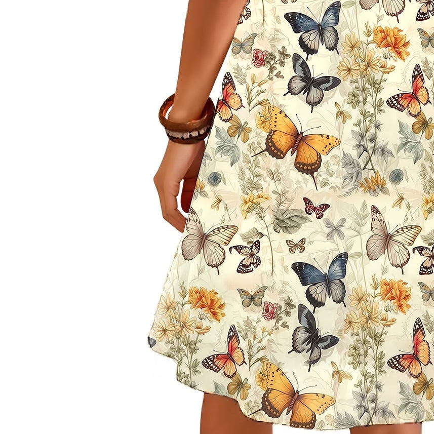 wholesale women's short-sleeved dresses, fashionable women's dresses for spring, summer, and autumn, new cross-border printed designs