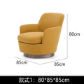 Foshan italian normcore casual chair accessible luxury living room fabric rotating bedroom dressing chair negotiation single sofa chair