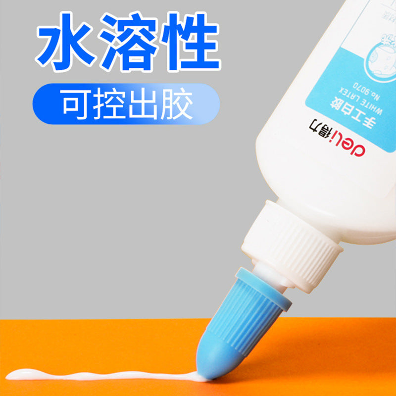 Deli white glue latex wholesale children's glue white latex woodworking adhesive hydrostationery kindergarten DIY handmade