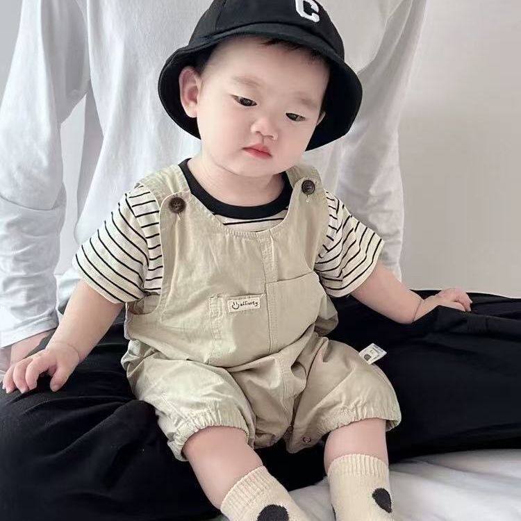 Summer new arrivals: baby & toddler striped outfit set - summer clothes, overalls, two-piece set, romper, and loungewear