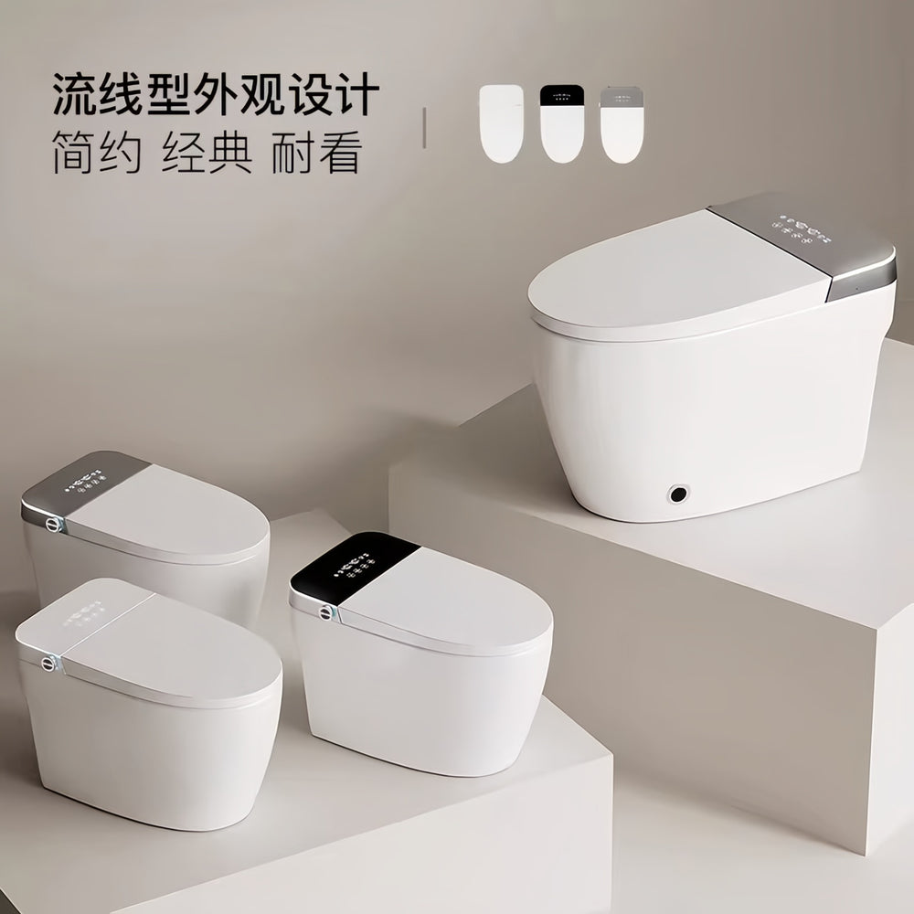 light smart toilet for home fully automatic all-in-one water pressure-free automatic flip-top multi-functional toilet