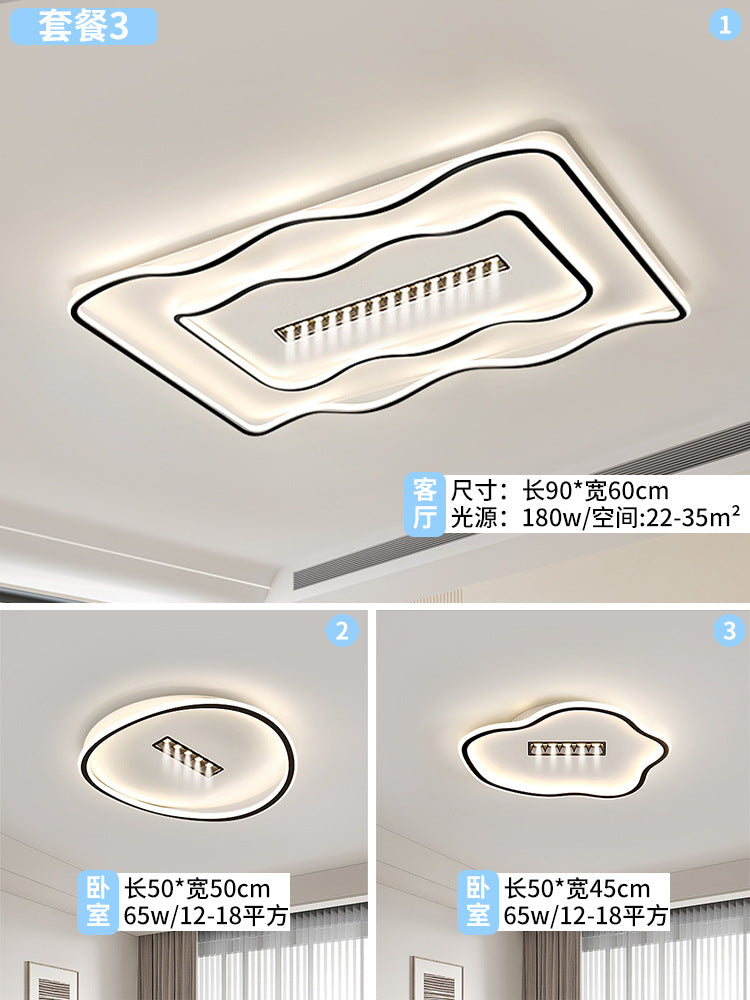 Creative water pattern waves living room hall main light Zhongshan home improvement lighting whole house package bedroom advanced ceiling light