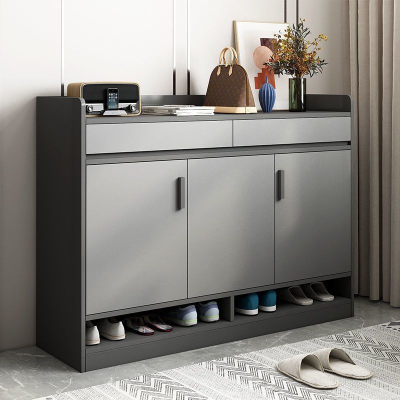Shoe cabinet door for home storage cabinet entrance counter cabinet entrance large capacity storage cabinet shoe rack with high clothes hanger