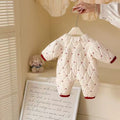 Winter baby fleece-lined romper: warm, cute cartoon design for outdoor wear - perfect for crawling and everyday adventures!