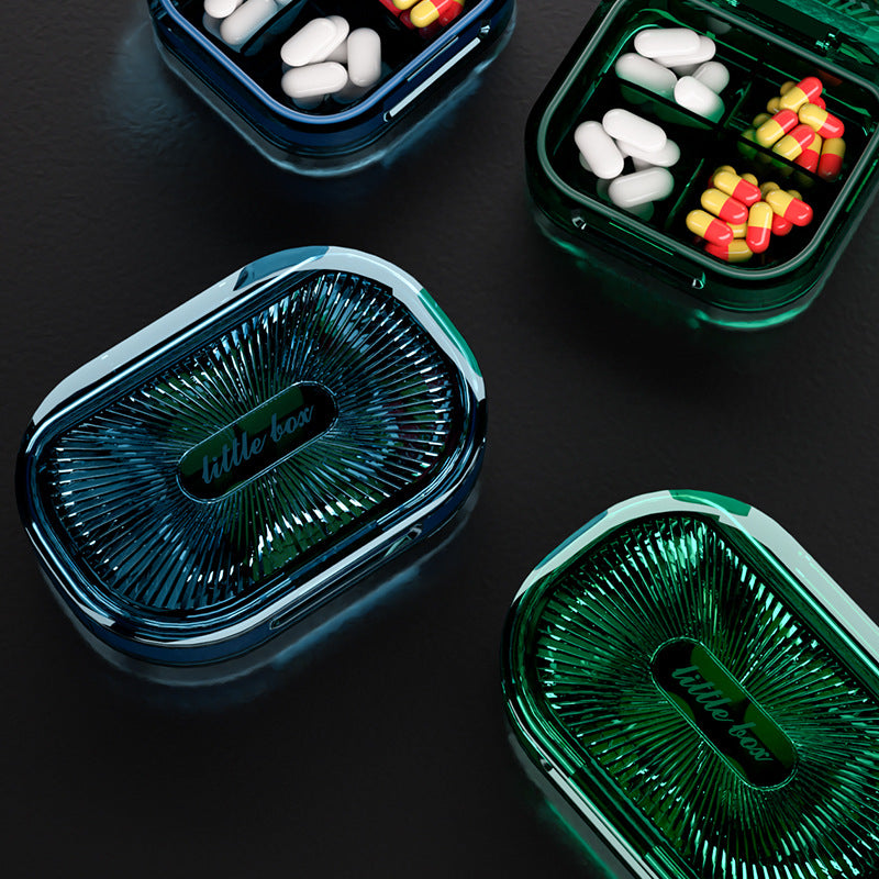 Convenient small medicine box to carry, large size to carry, moisture-proof sealed medicine in the morning, afternoon and evening, exquisite packaging box for medicines