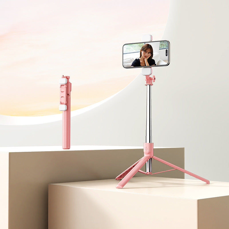 r7l selfie stick 1.7m handheld stabilizer anti-shake r7l telescopic bluetooth remote fill light phone holder