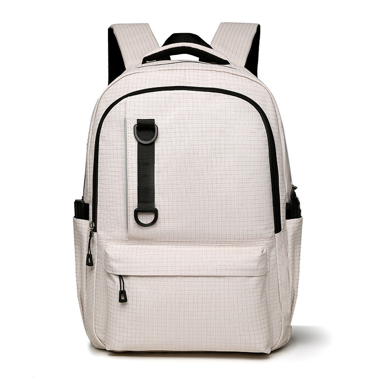 Cross-border new fashion casual backpack trend large capacity junior high school student schoolbag lightweight simple travel backpack