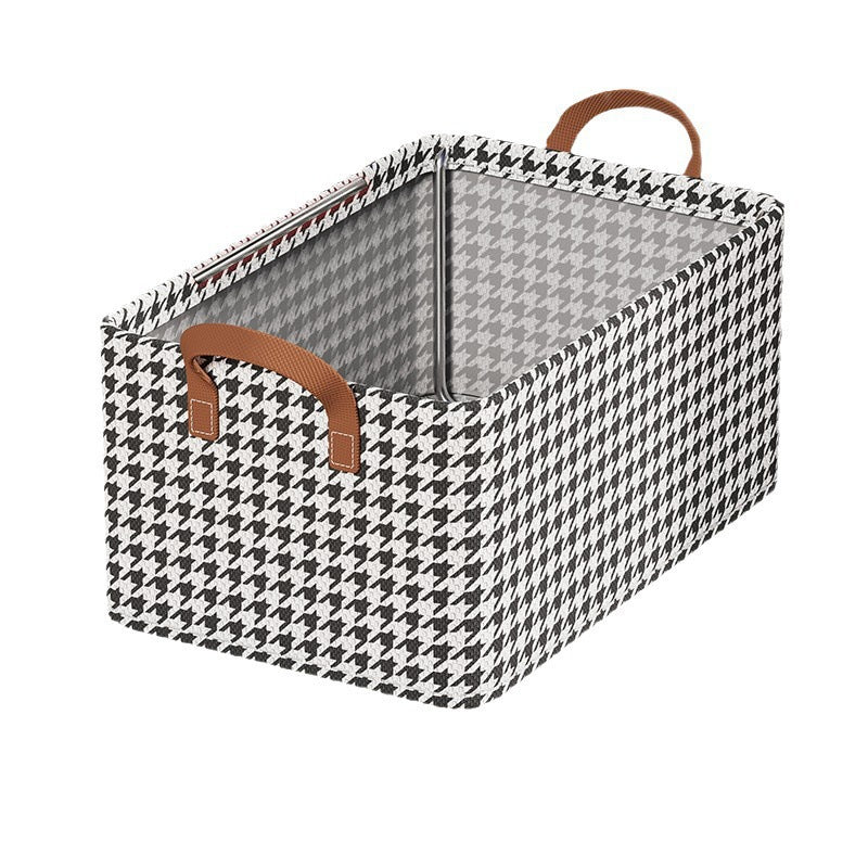 Qiandongge pants storage box household wardrobe clothes steel frame storage box foldable fabric cloakroom storage basket