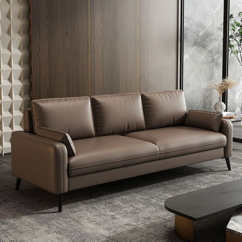 Scandinaviancasual no-wash technical cloth sofa small apartment rental apartment living room simple sofa straight row cat claw leather
