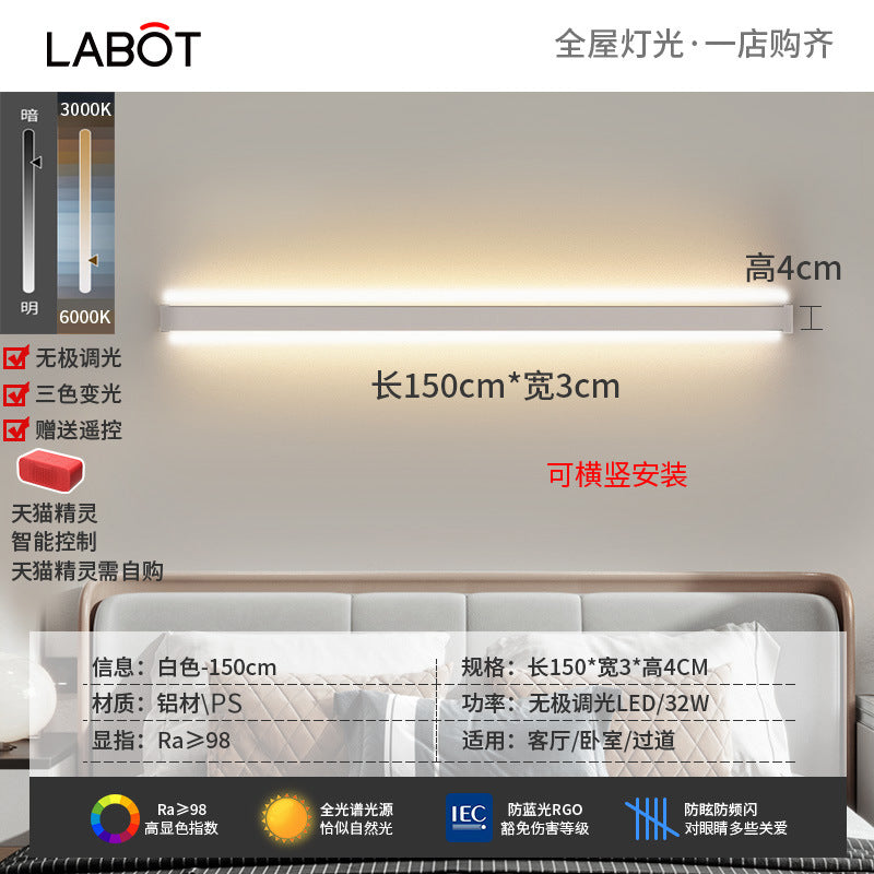 Minimalist led linear wall sconce - perfect for bedroom bedside, hallway, living room, sofa backdrop, and ambient lighting