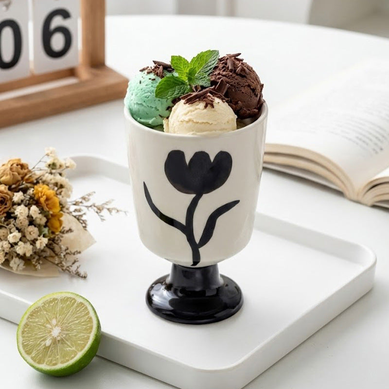 Stylishins high-looking mug household water cup goblet ceramic coffee cup couple christmas gift cup