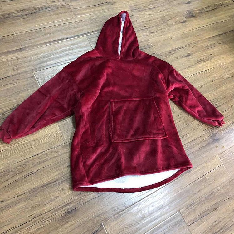 thickened nightgown lazy clothes pullover fleece hooded tv blanket outdoor cold-proof clothes lazy pajamas wholesale