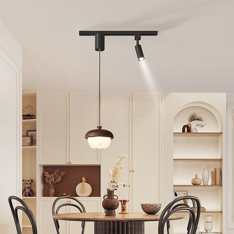 2025 new French restaurant one-word chandelier designer walnut pattern bar dining room tea room lighting