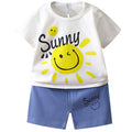 Kids' short-sleeve cartoon cute comfort set - pure cotton class a - boys' summer lightweight t-shirt & girls' clothing - children's apparel