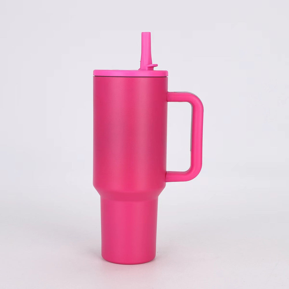 Amazon 40oz fifth generation car cup 304 stainless steel straw handle thermos cup large capacity cold ice cup