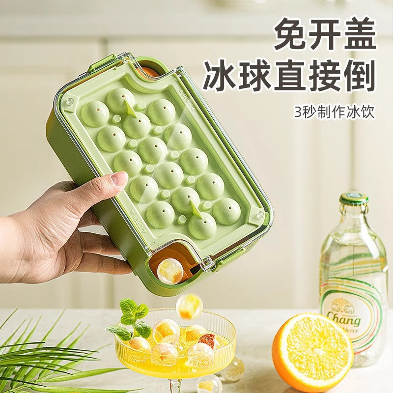 Ice grid mold with lid ice storage press ice box food grade ice cube mold easy demoulding large capacity ice storage box