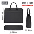 Double-layer zipper satchel document bag office business meeting briefcase large-capacity document bag information bag printed logo