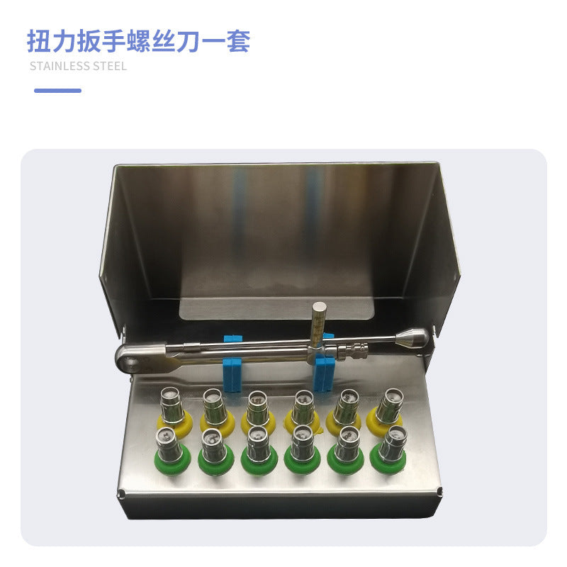 Dental Implant Tool Box Screwdriver Wrench Machine Base Torque Strengthening Ratchet General Dentistry