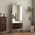 Influencer-style full-length mirror for home bedroom, freestanding, portable dressing mirror, stainless steel slimming mirror, large mirror for dancing