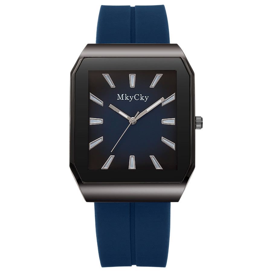 New arrival cross-border hot-selling silicone strap men's watch, foreign trade bestseller, quartz fashion wristwatch, wholesale
