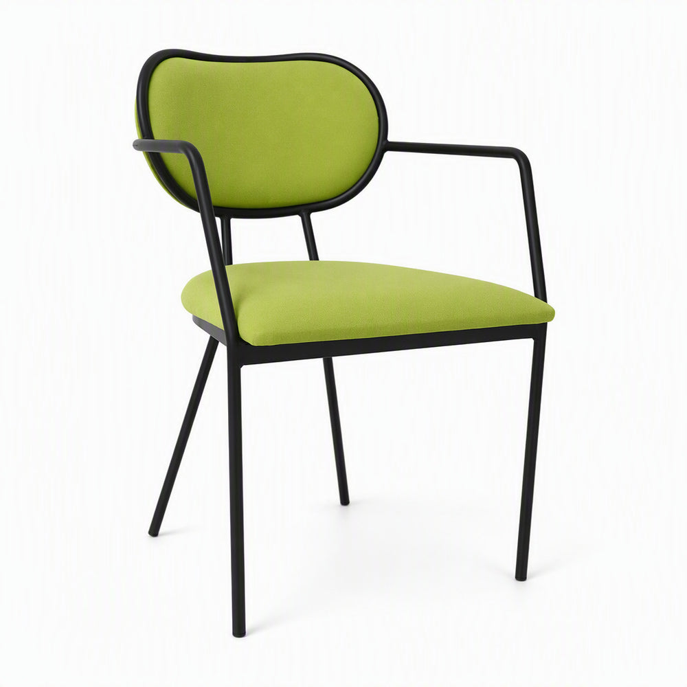 Dining chairs - upholstered chairs with armrests - comfortable, ergonomic, high-end design - home use backrest chairs