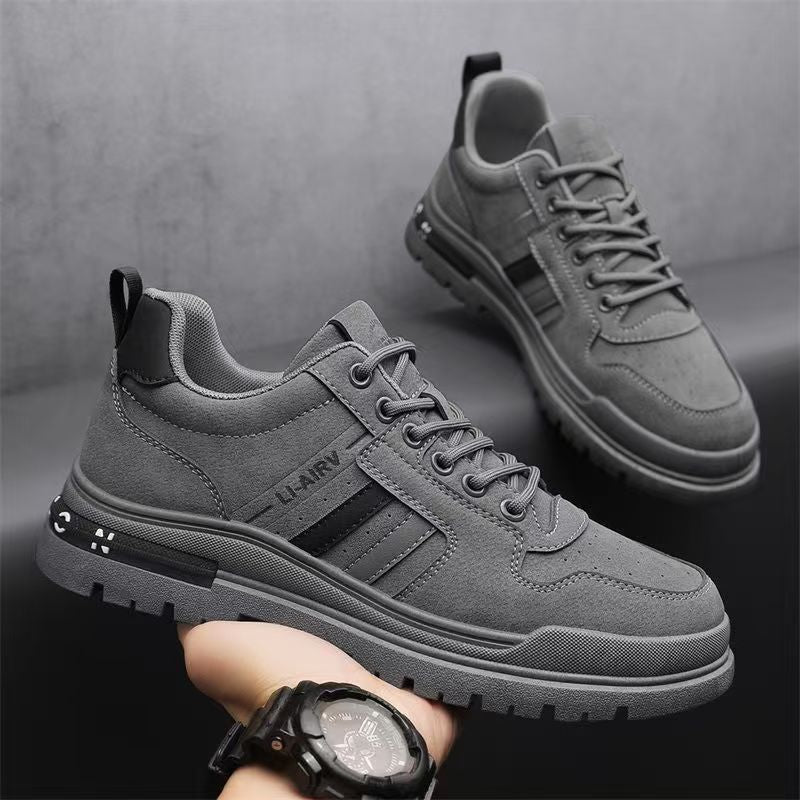 2026 spring new trendy skate shoes: ultra-lightweight men's sneakers, minimalist, breathable, comfortable, chunky sole, versatile, lightweight workwear style